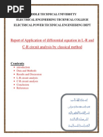 Report of Application of Differential Equation in L-R and