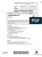 03a IGCSE Maths 4MB1 Paper 2 - January 2020 Examination Paper