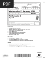 03a IGCSE Maths 4MB1 Paper 2R - January 2020 Examination Paper