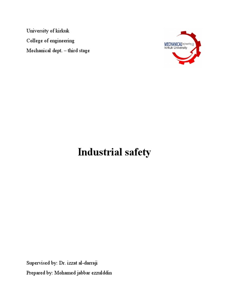 Industrial Safety PDF Occupational Safety And Health Safety