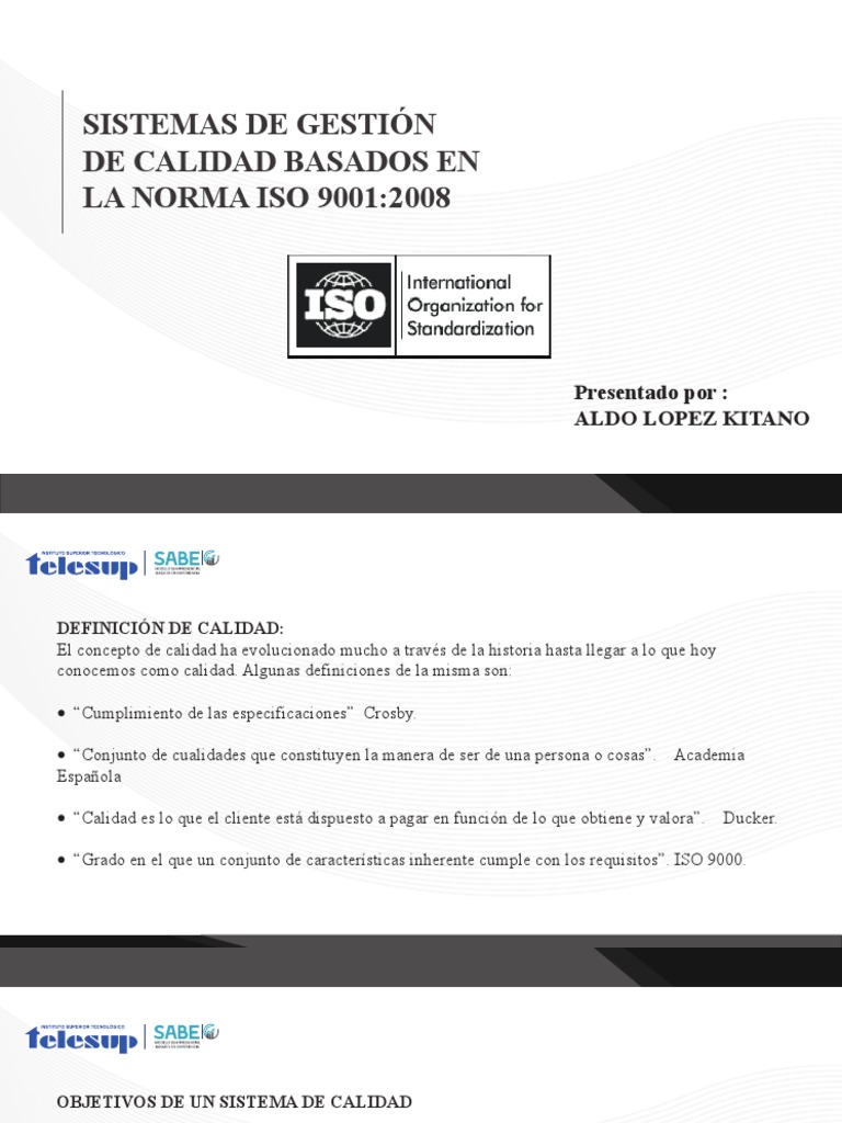 Sistemas de Gestión de Calidad ISO 9001 | PDF | Gestión de la calidad ...
