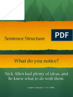 Sentence Structure