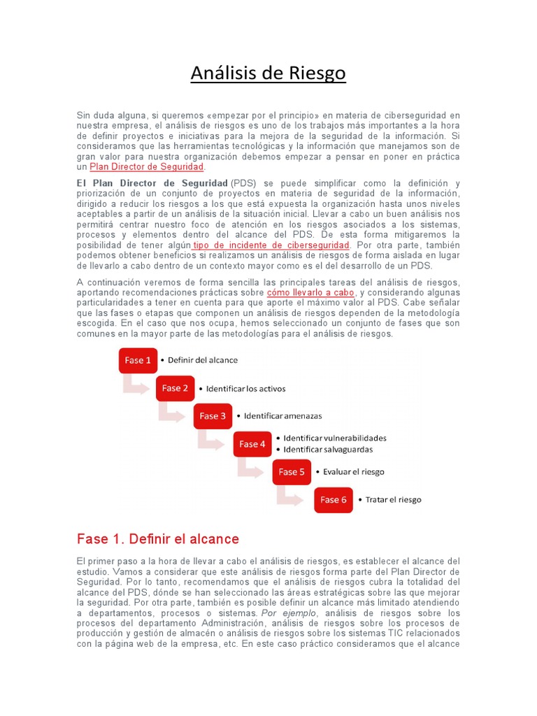 Análisis de Riesgos en Ciberseguridad | PDF | La seguridad informática ...