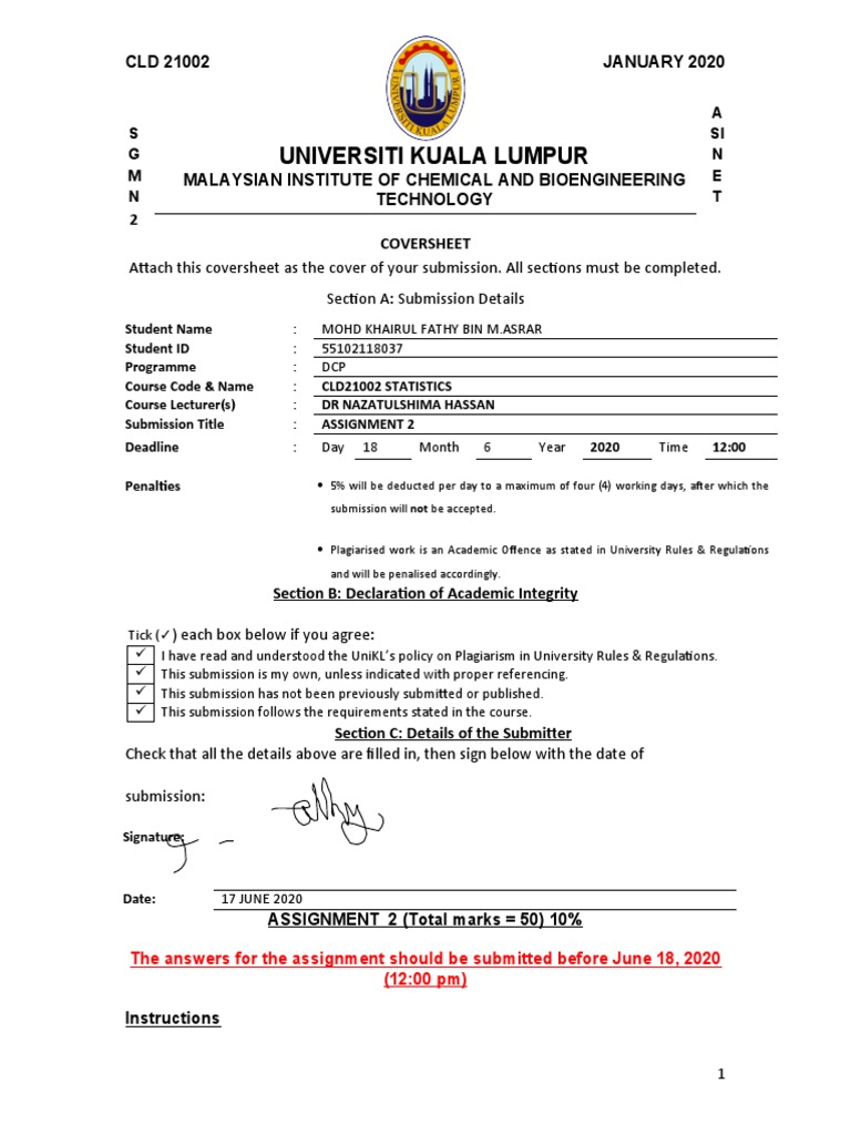 CLD21002 Assignment 2 Submission Guide | PDF | Plagiarism | Business