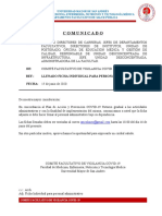 COMUNICADO DEL COMITÉ FACULTATIVO DE VIGILANCIA COVID-19 PARA EL LLENADO DE FICHAS DEL PERSONAL ADMINISTRATIVO