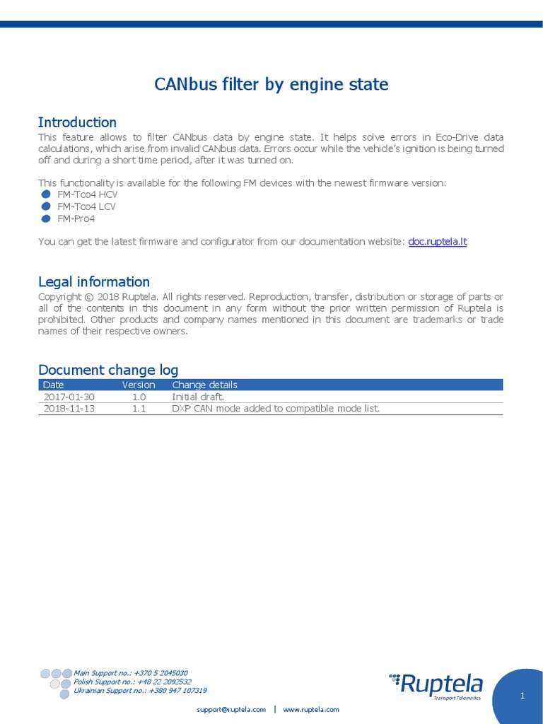 EN CANbus Filter by Engine State | PDF | Parameter (Computer ...