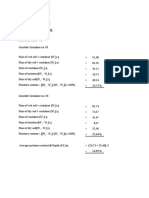 Specimen Calculation: Field Collection of Sample