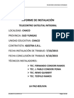 Instalación Telecentro Satelital Chaco