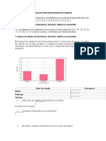 Evaluacion de Estadistica Quinto