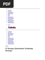 IT Strategy (Information Technology Strategy) : CIO Wiki Navigation Tools