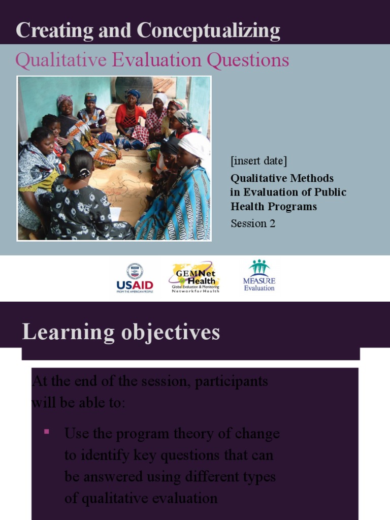 Qualitative Evaluation in Public Health | PDF | Qualitative Research ...
