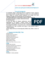 Esquemas de Investigación Como Opción para La Elaboración Del Informe de Proyecto