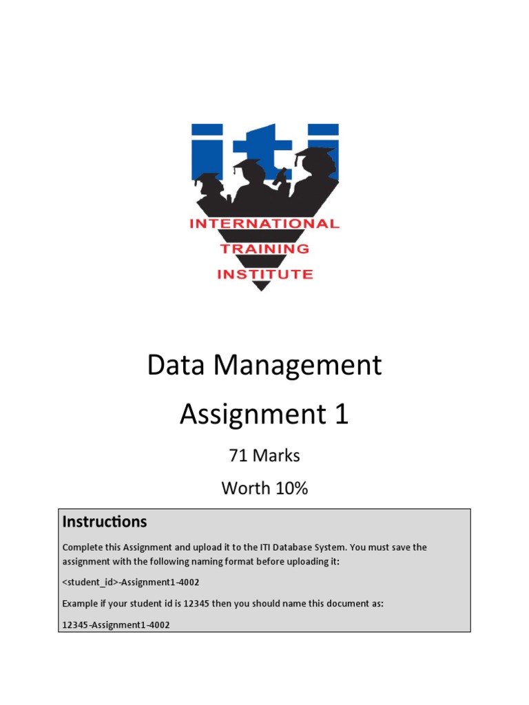 Data Management (Assignment 1) | PDF | Relational Database | Databases
