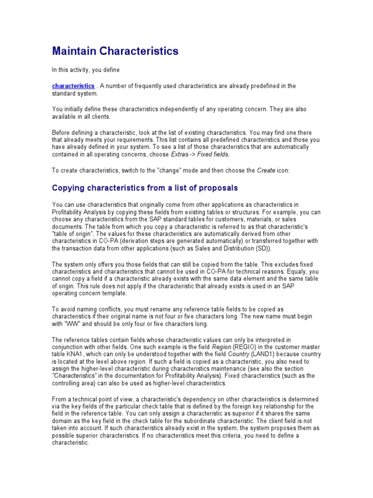 Defining Characteristics in CO-PA | PDF | Hierarchy | System