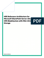 Hpe Reference Architecture For Microsoft Sharepoint Server 2016 On Hpe Bladesystem With Msa 2040 Storage