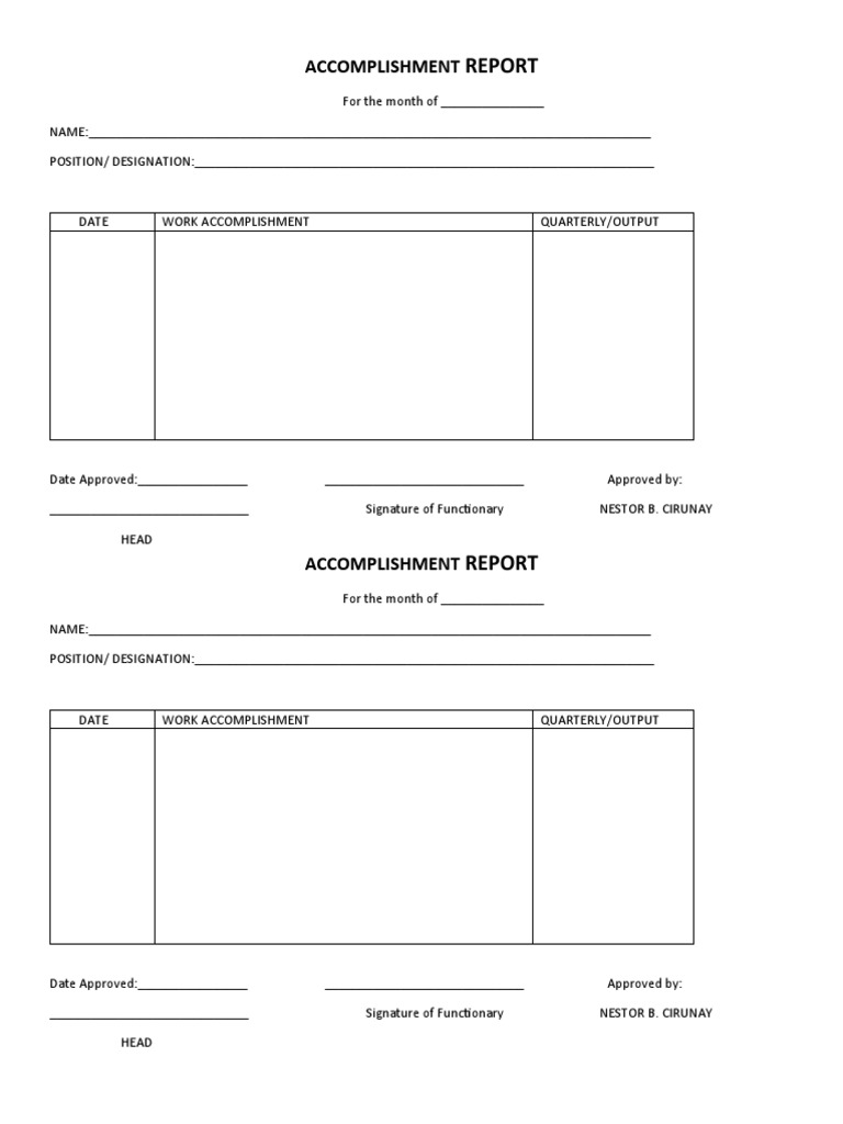 Accomplishment Report | PDF | Finance & Money Management