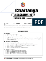 Sri Chaitanya IIT-JEE Academy Chemistry Test
