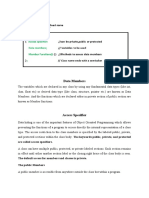 Lecture 2 Data Members and Member Functions