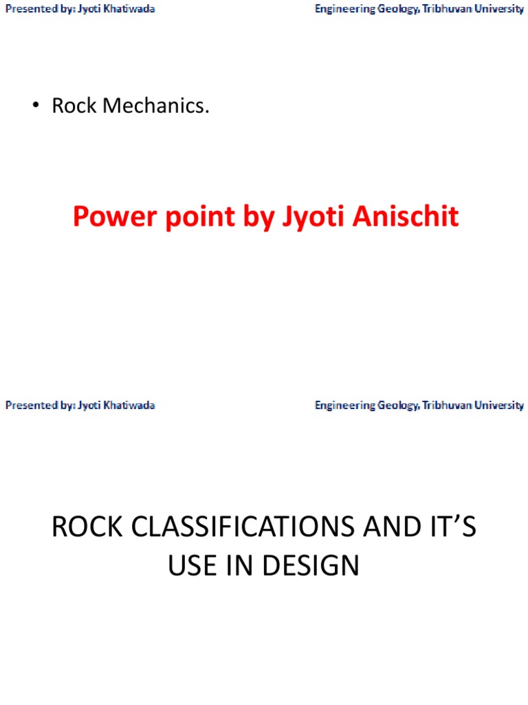 Rock Mechanics For Engineering Geology Part1 Pdf Deformation