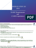 Modernization-2G - 2016-Basic Requirements & Cases Experiences