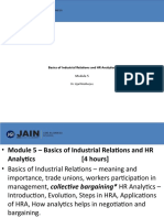 Basics of Industrial Relations and HR Analytics: Dr. Ujjal Mukherjee