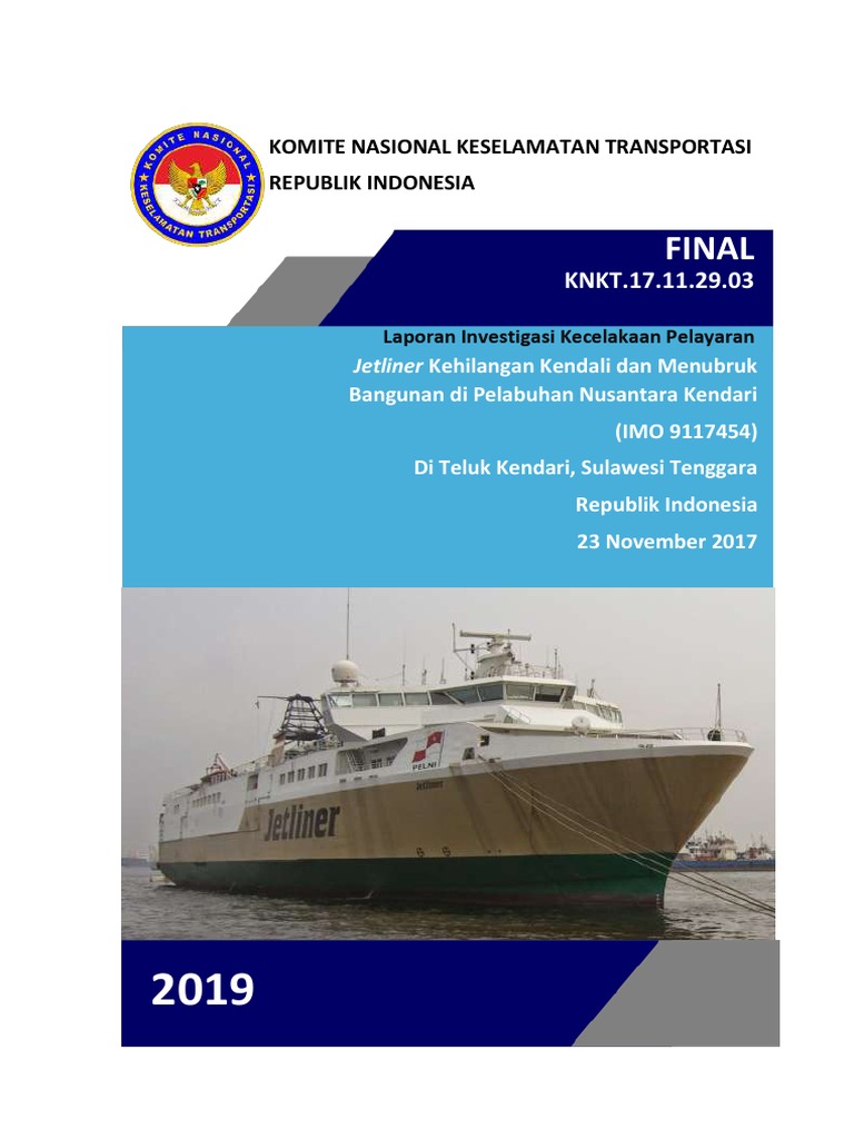 Final KNKT Komite Nasional Keselamatan Transportasi Republik Indonesia ...