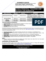 Advertisement For The Job of Principal, Teaching and Other Staff For Damascus
