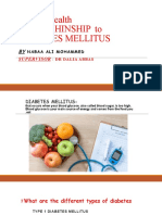 Oral Relashinship of Diabetes Mellitus
