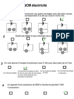 QCM Électricité Avec Correction en PDF