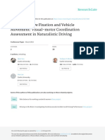 Positioning Eye Fixation and Vehicle Movement - Visual-Motor Coordination in Naturalistic Driving