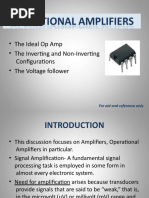 The Ideal Op Amp - The Inverting and Non-Inverting Configurations - The Voltage Follower