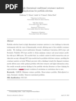 Comparing High Dimensional Conditional Covariance Matrices: Implications For Portfolio Selection