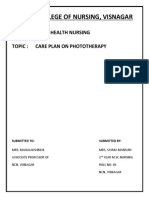 Phototherapy Care Plan