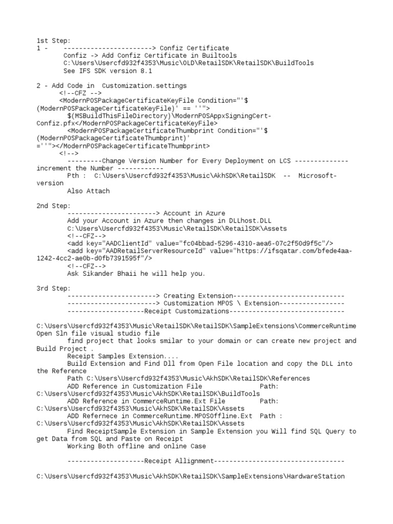 Retail SDK Configuration Guide | PDF | Microsoft Visual Studio | Sql
