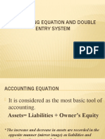 Accounting Equation and Double Entry System Explained