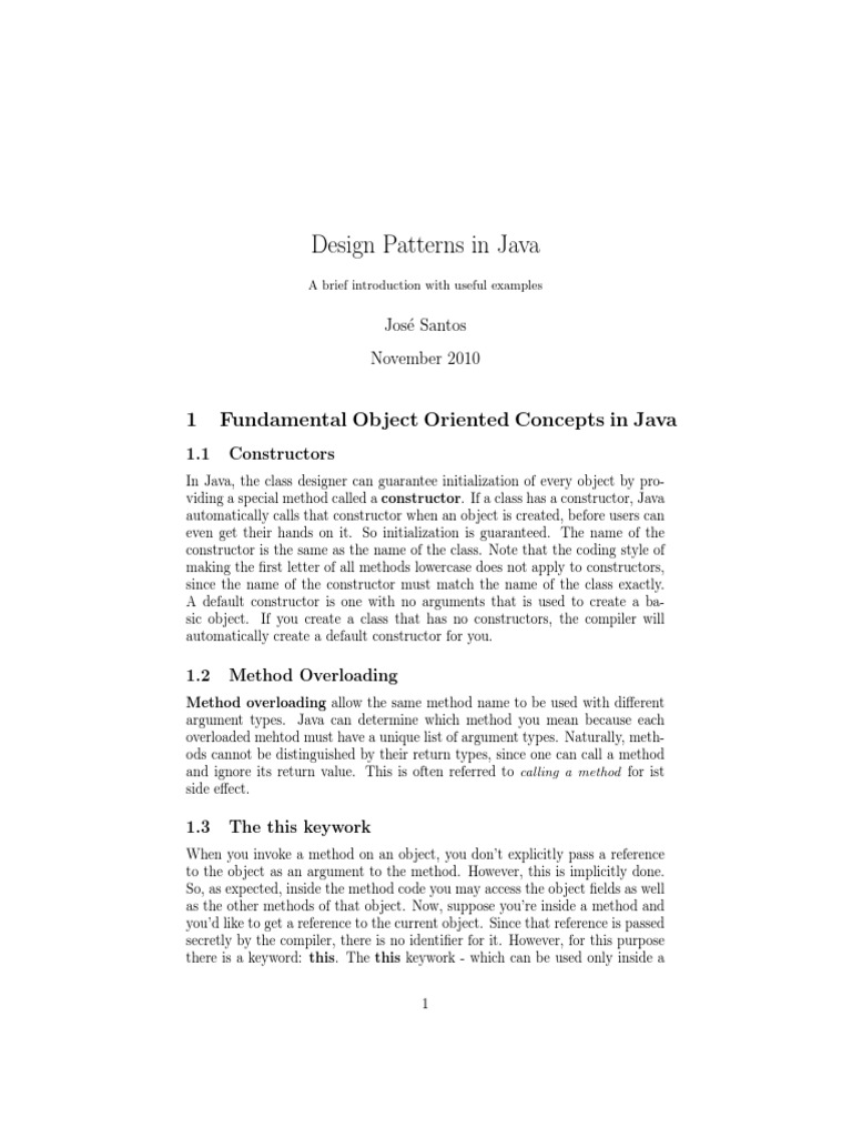 Design Patterns in Java | Download Free PDF | Inheritance (Object ...