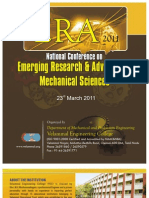 Emerging Research & Advances in Mechanical Sciences: National Conference On