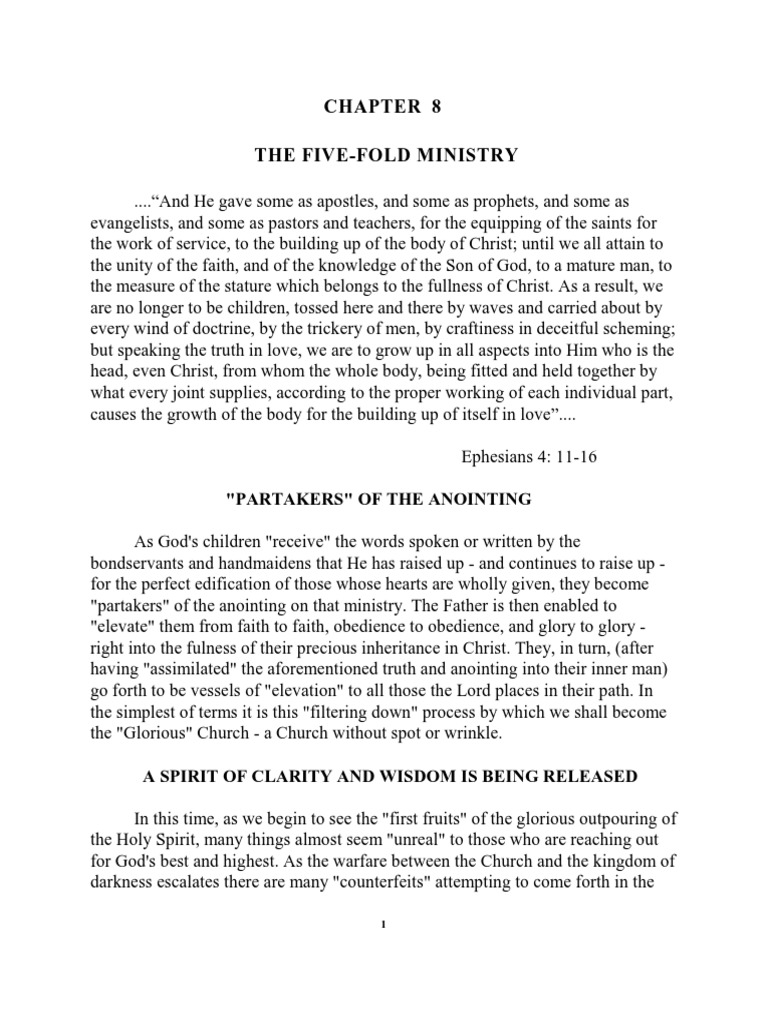 FIVE FOLD MINISTRY TRAINING MANUAL PDF intelligence overview