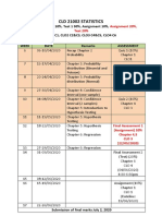 CLD 21002 Statistics Course Schedule
