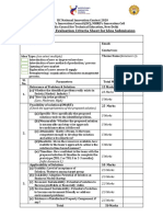 Guideline and Evaluation Criteria Sheet For Idea Submission