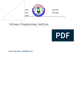 Advance Engineering Analysis: Kaso Baxtiar Abdalkarem