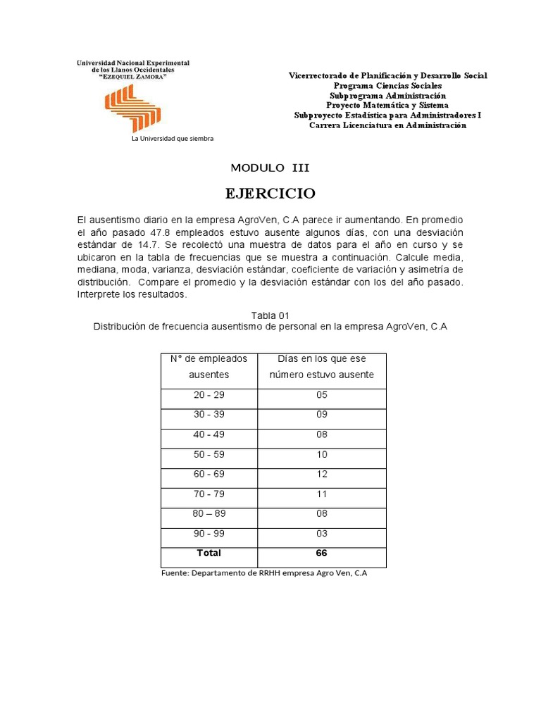 Ejercicio Modulo III | PDF
