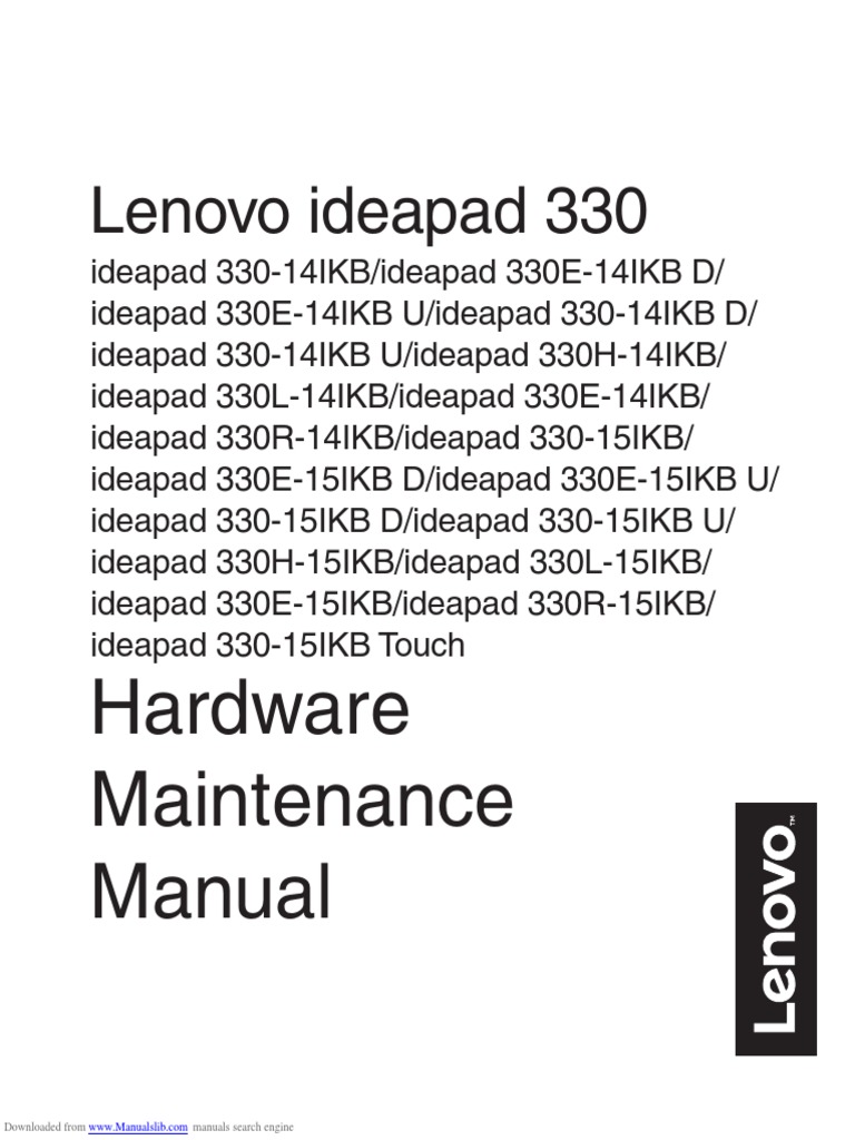 Lenovo Ideapad 330 Hardware Maintenance Manual PDF Electrostatic