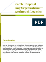 Research: Proposal Improving Organizational Reselience Through Logistics