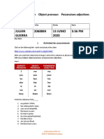 Evidencia Ingles Possessive Adjectives and Pronouns