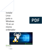 Cómo instalar Linux junto a Windows 10 en un mismo ordenador