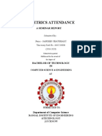 Biometrics Attendance: A Seminar Report