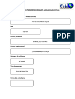 Formato para Rendir Examen Modalidad Virtual