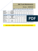 Model Dump JX3052XG2 (Convey 3360) : JMC Truck Maintenance Chart