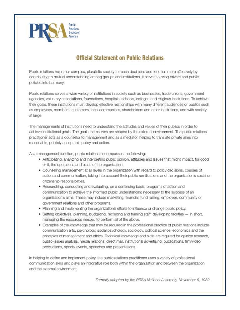 Official Statement Definition : How to Write an Official ...